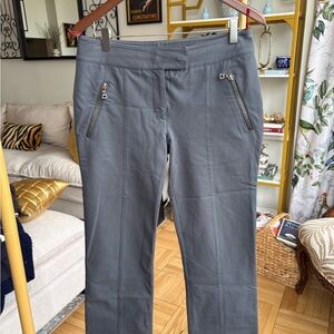 Prada Gray Pants with Red Trim